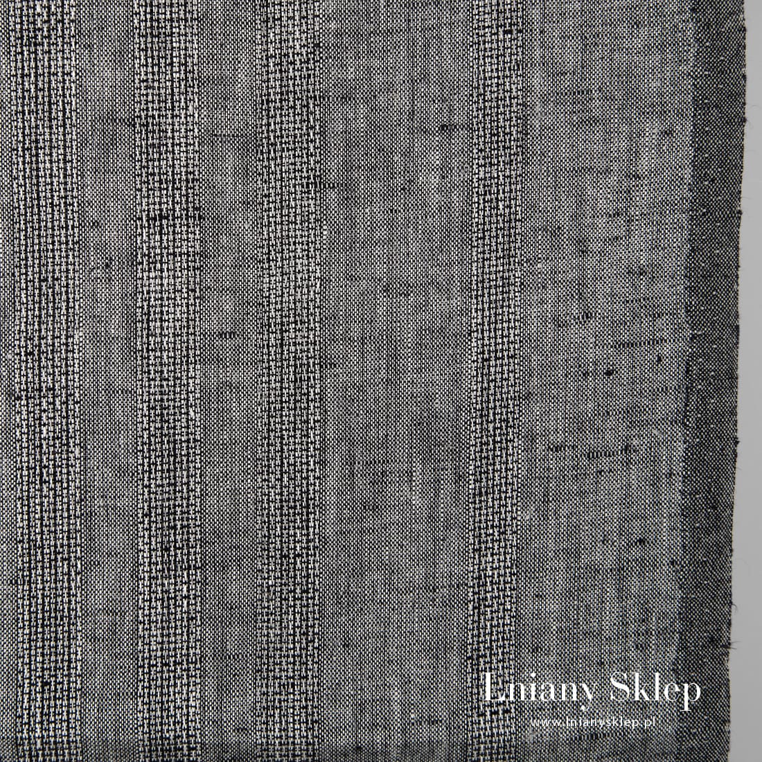 Ciemny 100% len ścierkowy. Szerokość 50cm.