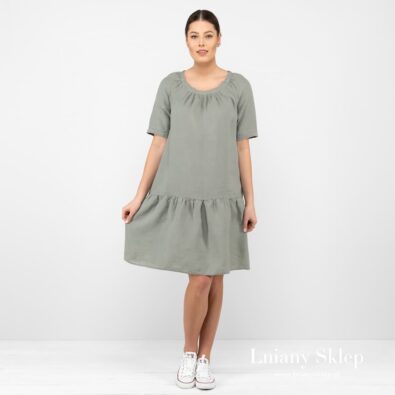 MEIRA zielona khaki sukienka.