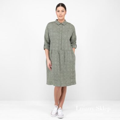 JUDIT FLORA khaki sukienka.