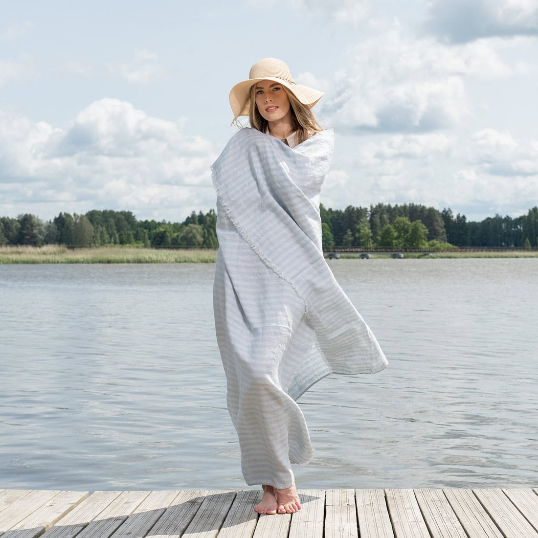Ręcznik plażowy w paski